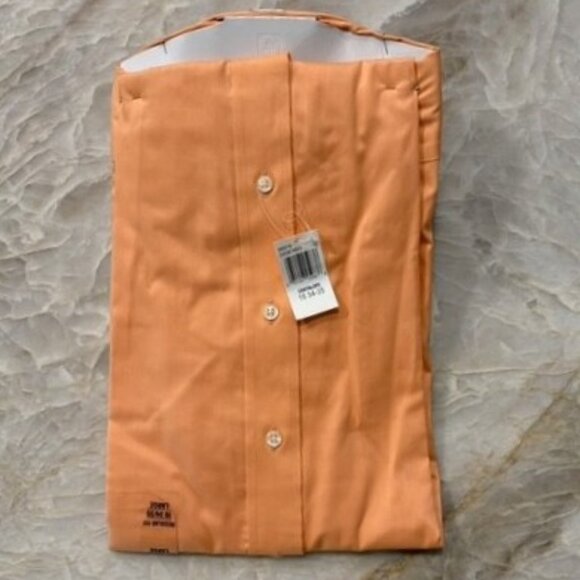 Izod Twill Wrinkle Free Button Down Shirt L 16 34/36 Cantalope Long Sleeve NWT - Picture 6 of 6